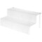 Plymor Frosted Acrylic 2-Step Display Stairs, 6.25" H x 12" W x 10.25" D
